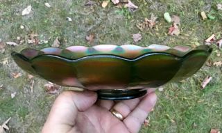 CARNIVAL MILLERSBURG GREEN TROUT AND FLY ICE CREAM BOWL “PANEL EXTERIOR” 4