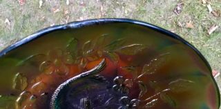 CARNIVAL MILLERSBURG GREEN TROUT AND FLY ICE CREAM BOWL “PANEL EXTERIOR” 7