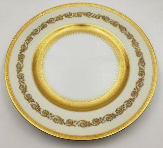 Exquisite French Raynaud Ceralene Limoges Imperial China Dinner Plates W/ Gold