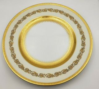 Exquisite French Raynaud Ceralene Limoges Imperial China Dinner Plates w/ Gold 5