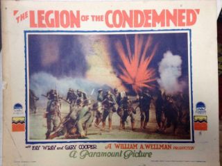 Fay Wray/gary Cooper In " The Legion Of The Condemned " 1928 11 X 14 Lobby Card 4