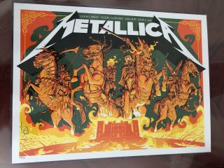 Metallica Slane Castle Ireland Ap Poster Mick Cassidy S/n Doodled 2019 25/70