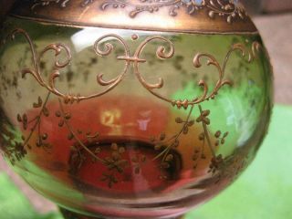 PR ANTIQUE MOSER KARLSBAD RUBINA VERDE BOHEMIAN ART GLASS EWERS C.  1890 SIGNED 7