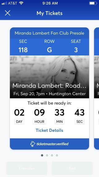 2 Miranda Lambert Tickets 9/20 Huntington Center Toledo,  Oh
