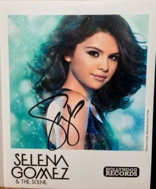 Selena Gomez Hollywood Records Promo Autograph