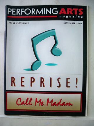 Call Me Madam Playbill Karen Morrow / Michael Nouri / Irving Berlin La 2000