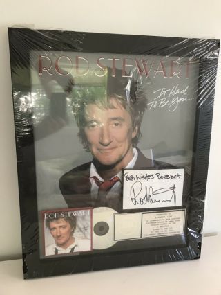 Rod Stewart Autographed Signed Framed Cd Riaa Certified Platinum Sales