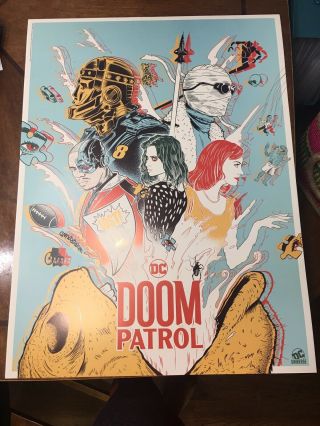 Doom Patrol Dc Universe Sdcc 19 Exclusive Poster