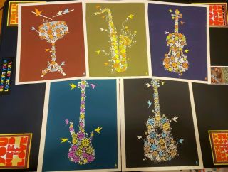 Dave Matthews Band Flower Series Complete Set Poster Art Print Rare