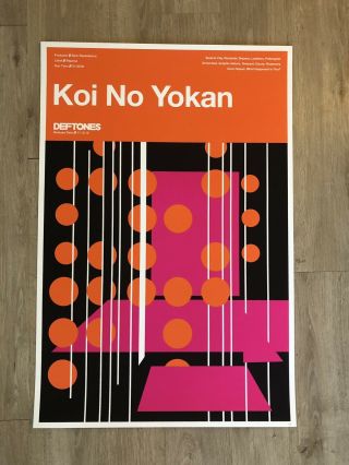 Deftones Koi No Yokan Serigraph 34 (poster Rare Lithograph) 24x36” Rare