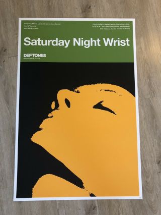 Deftones Saturday Night Serigraph 124 (poster Rare Lithograph) 24x36” Rare
