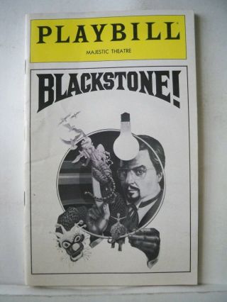 Blackstone Playbill Harry Blackstone Jr Magic Nyc 1980