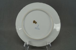 Set of 7 Franziska Hirsch Dresden Hand Painted Floral & Gold Dessert Plates 10