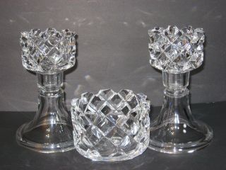 Orrefors Sofiero Crystal Candle Holders 7 