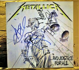 Metallica - Justice For All Signed Autographed Record Album