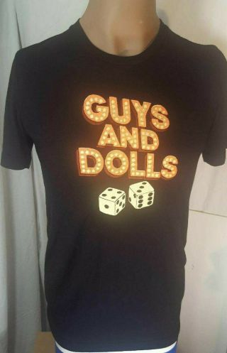 Guys And Dolls Broadway Musical Black Short Sleeve T Shirt Small,  Dice