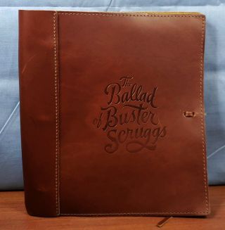 Ballad Of Buster Scruggs Movie Leather Bound Screenplay Fyc Promo Script Book