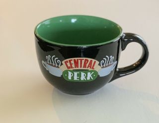 Official Central Perk Large Coffee Mug Friends Sitcom Black Green Rachel Joey