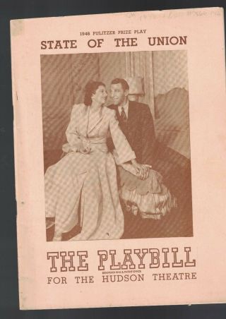 State Of The Union Playbill Ralph Bellamy September 30 1946 Kay Francis