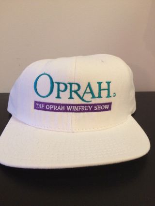 Oprah Winfrey Show Cap Hat Baseball White Purple Green Television Tv Vintage