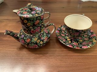 Vintage Royal Winton Grimwades Esther Chintz Stacking Teapot Set