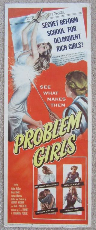 Problem Girls 1953 Insrt Movie Poster Rld Classic Art Work Vg