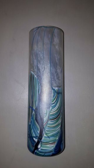Isle Of Wight Glass Michael Harris Era Seascape Cylinder Vase