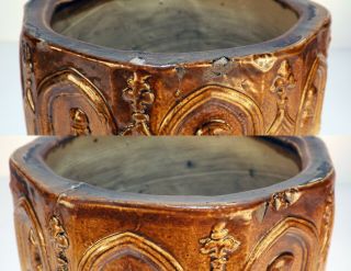 RARE 19C Rockingham Glaze American Pottery Co Jersey City Stoneware Jar Apostles 9
