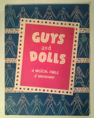 1950s Guys And Dolls " A Musical Fable Of Broadway " Theatre Program Britton Jones
