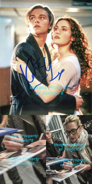 Jack & Rose Kate Winslet Signed Titanic 8x10 Poster Photo Exact Proof B
