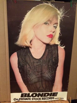Blondie 1st Album Promo Poster,  Mega Rare Private Stock Label,  1st Album