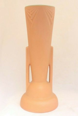 Rare Coors Pottery Vail Art Deco 12 " Two Column Vase -