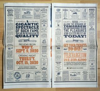 The Music Man (Hugh Jackman,  Sutton Foster) The York Times Ad Poster 8 Pages 5