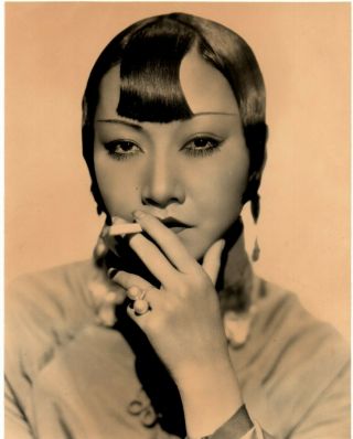Vintage Press Photo Anna May Wong Otto Dyar Exotic Oriental Art Deco