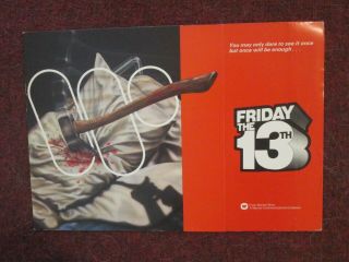 Friday The 13th - 1980 Movie Promo Booklet