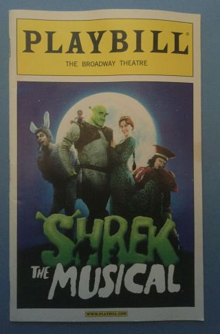 Shrek The Musical Playbill (2009) Brian D 