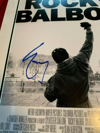 Sylvester Stallone Rocky Hand Signed Autograph Poster Photo Sexy Rare Matted 2