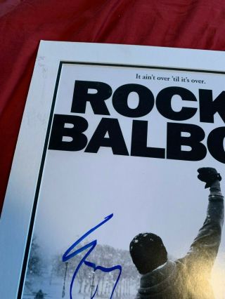 Sylvester Stallone Rocky Hand Signed Autograph Poster Photo Sexy Rare Matted 3