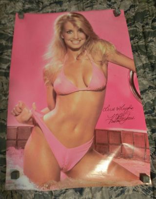 Heather Thomas Pink Bikini Vintage 1982 Starmakers Poster Old Stock 22x32