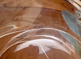 DAUM FRANCE Pate De Verre & Clear Crystal Large Bowl Vase 8