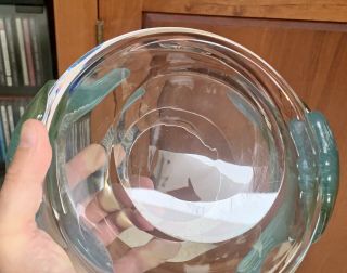 DAUM FRANCE Pate De Verre & Clear Crystal Large Bowl Vase 9
