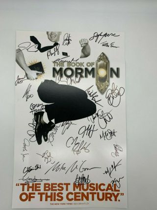 Book Of Morman Musical Poster Autographed
