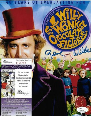 Signed Gene Wilder Willy Wonka & The Chocolate Factory 8x10 Jsa