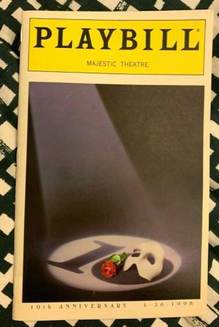 The Phantom Of The Opera Historic 10th Anniversary Broadway Perf Rare Playbill