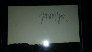 Jim Morrison The Doors Autograph Signed Cut