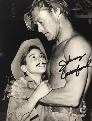 Johnny Crawford Signed 8x10 Photo Legendary Cowboy Chuck Connors