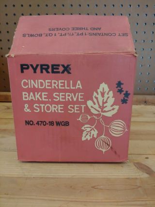 Vintage Pyrex Pink Gooseberry Casserole Set 471,  472,  473 Nos