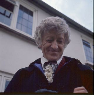Jon Pertwee Dr.  Who Rare Candid 2.  25 X 2.  25 Photo Transparency Slide