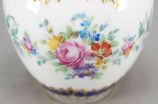Carl Thieme Dresden Hand Painted Floral Cobalt & Raised Gold Ginger Jar A C 1913 6