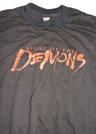 Night Of The Demons T Shirt Xl Vintage 1988 Rare Horror Vhs Dvd Screen Stars